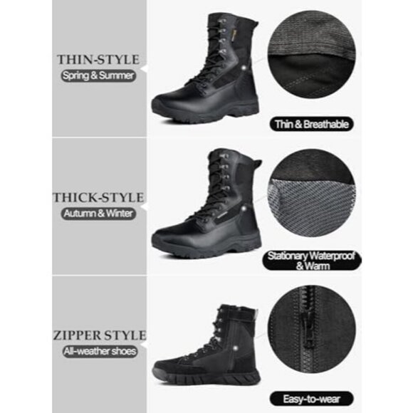 Men\'s Suede Leather Bright Black 8\